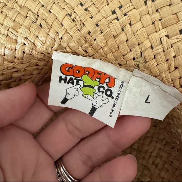 Vintage 90s Disney Goofy’s Hat Co Grumpy Straw Sun Hat Large RARE Snow White - Picture 7 of 8